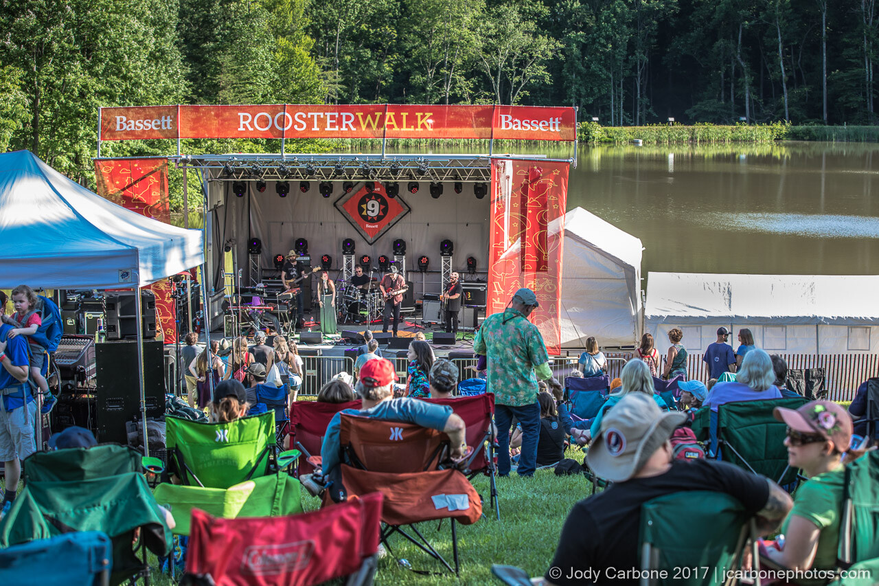 Eric Krasno and band playing on Lake Stage at Rooster Walk