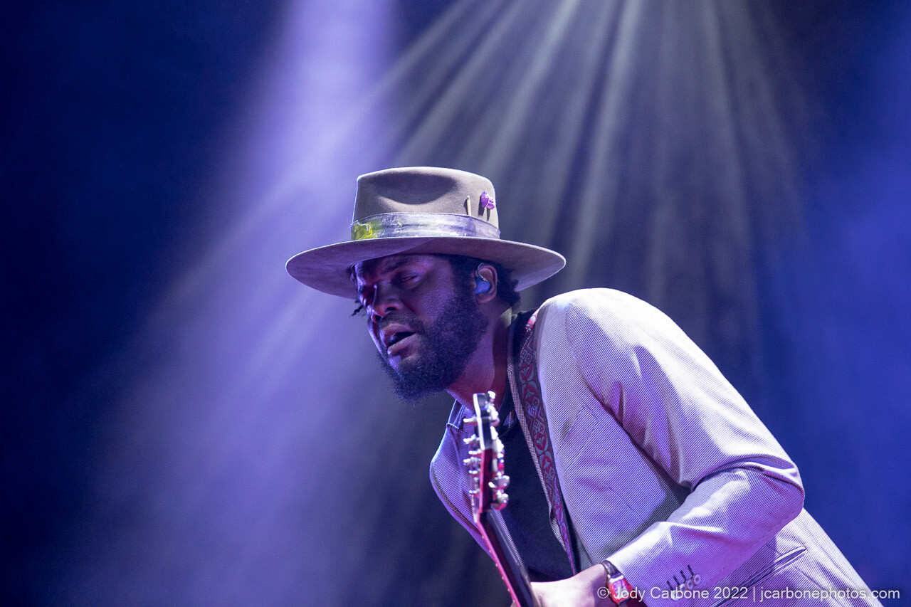 Gary Clark Jr. plays with a dreamy look on his face